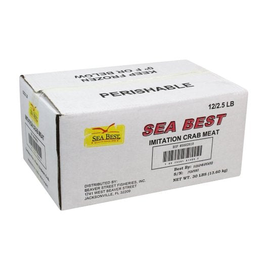 Frozen Seafood Packer Crabmeat Imitation Flake 2.5 Pound Each - 12 Per Case.