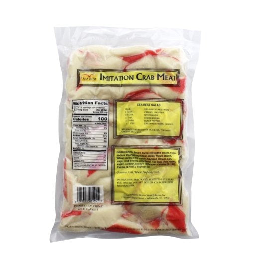 Frozen Seafood Packer Crabmeat Imitation Flake 2.5 Pound Each - 12 Per Case.