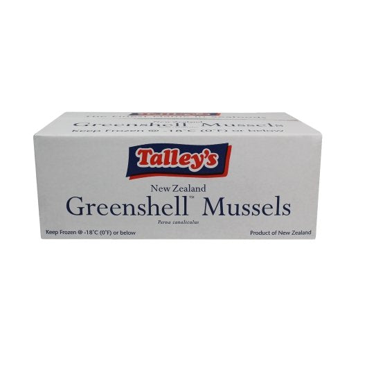 Frozen Seafood Packers New Zealand Half Shell Mussels 2 Pound Each - 12 Per Case.