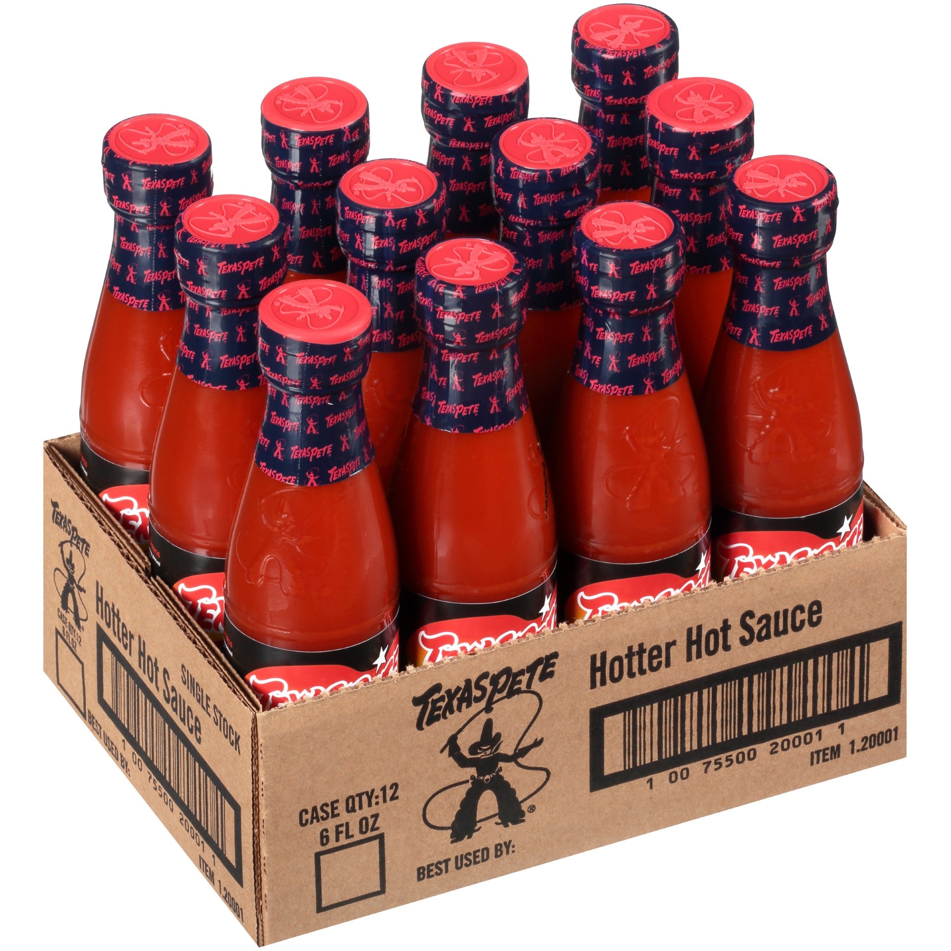 FlTexas Pete Hotter Hot Sauce 0.375 Pound Each - 12 Per Case.