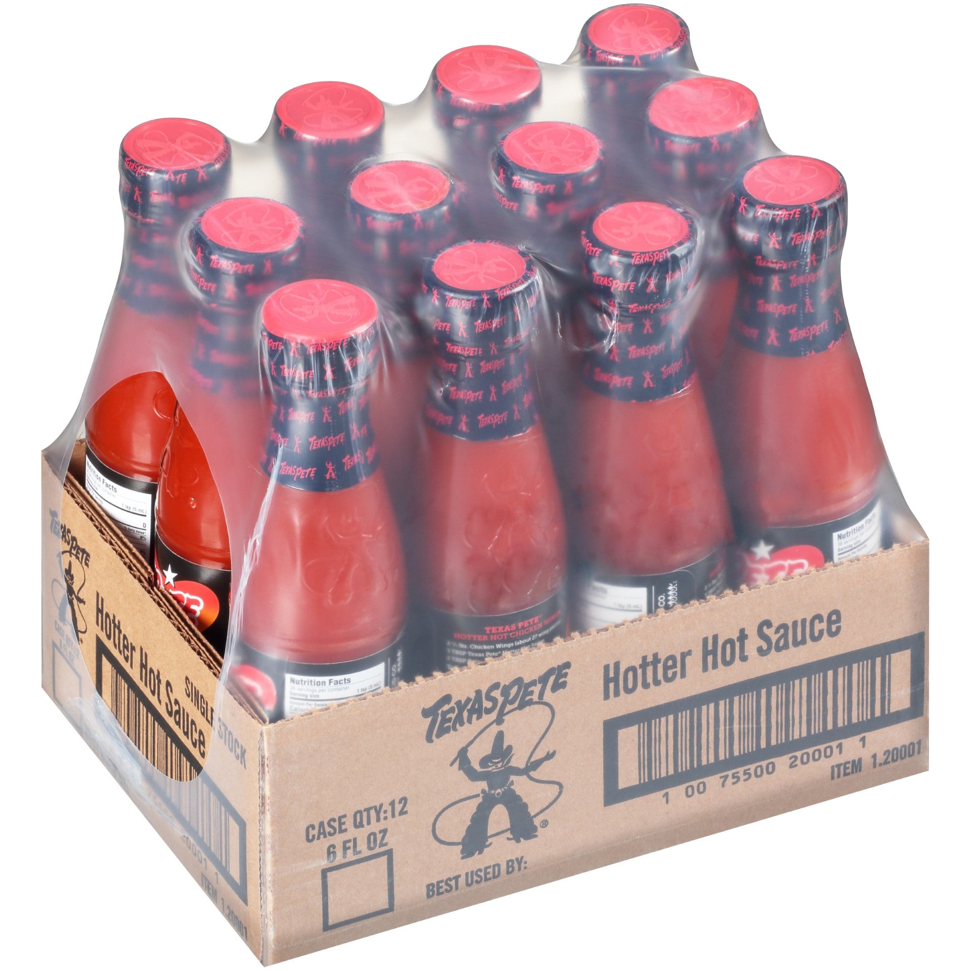 FlTexas Pete Hotter Hot Sauce 0.375 Pound Each - 12 Per Case.