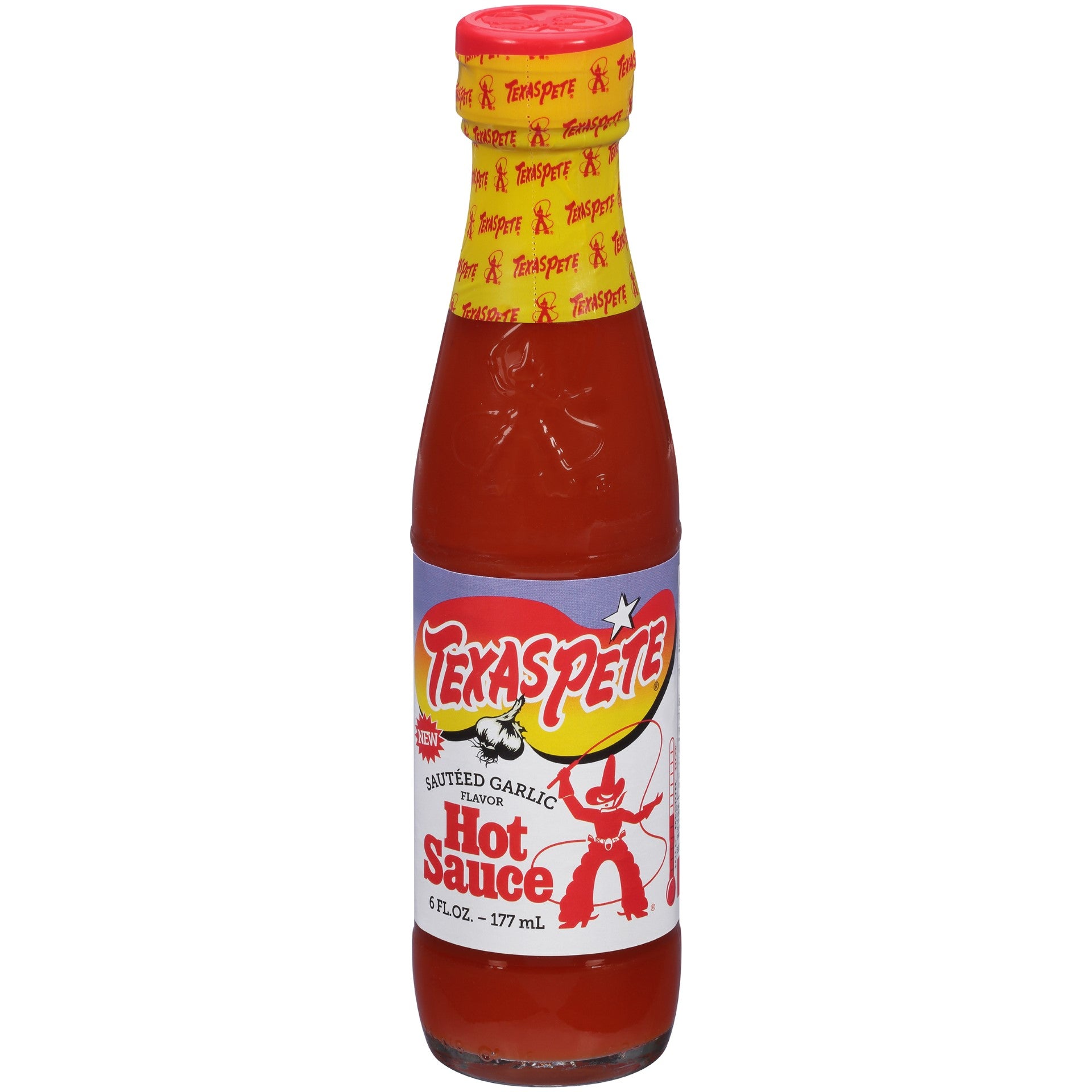 FlTexas Pete Garlic Hot Sauce 6 Ounce Size - 12 Per Case.