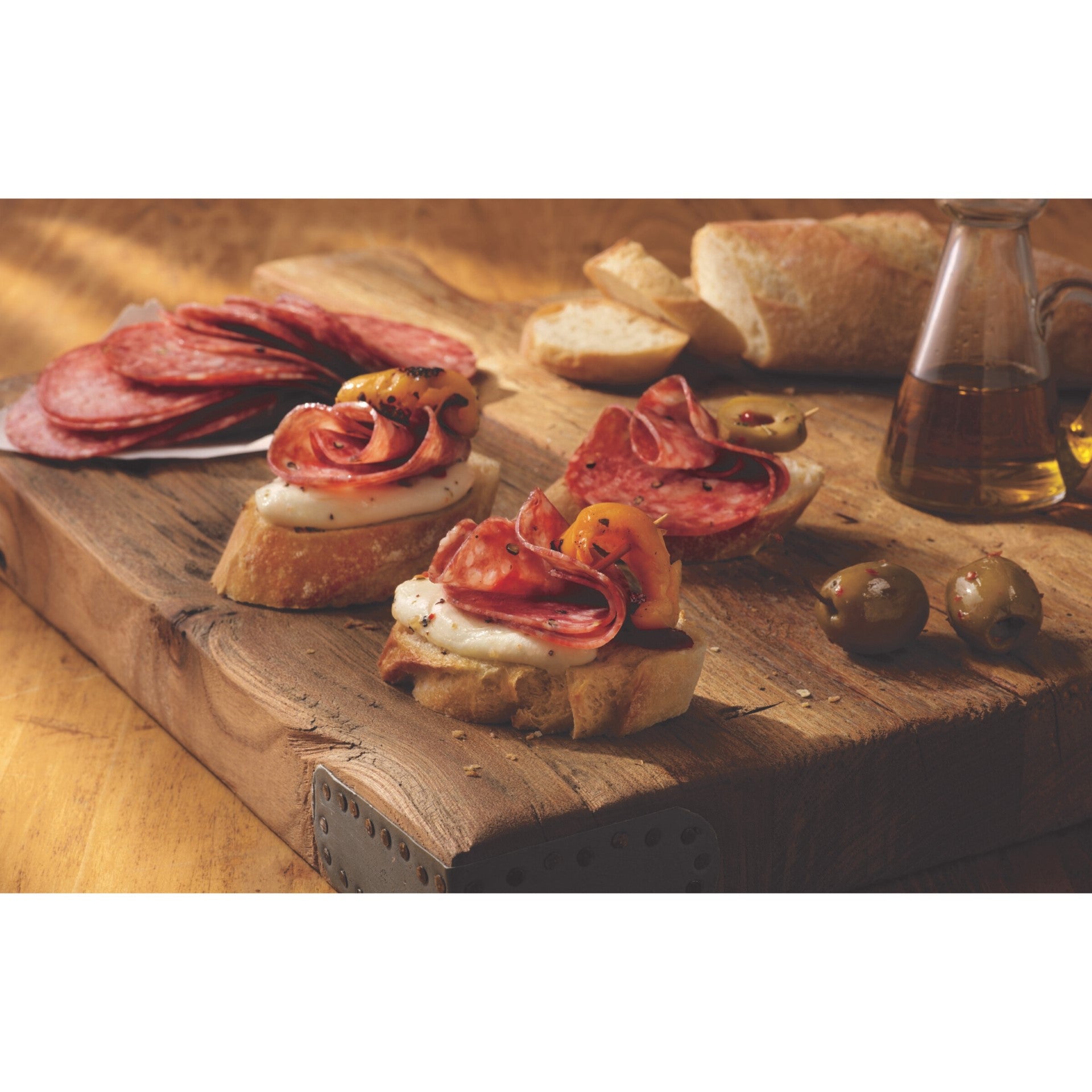 Genoa Salami Alpina Sliced Stack Pad 16 Ounce Size - 12 Per Case.