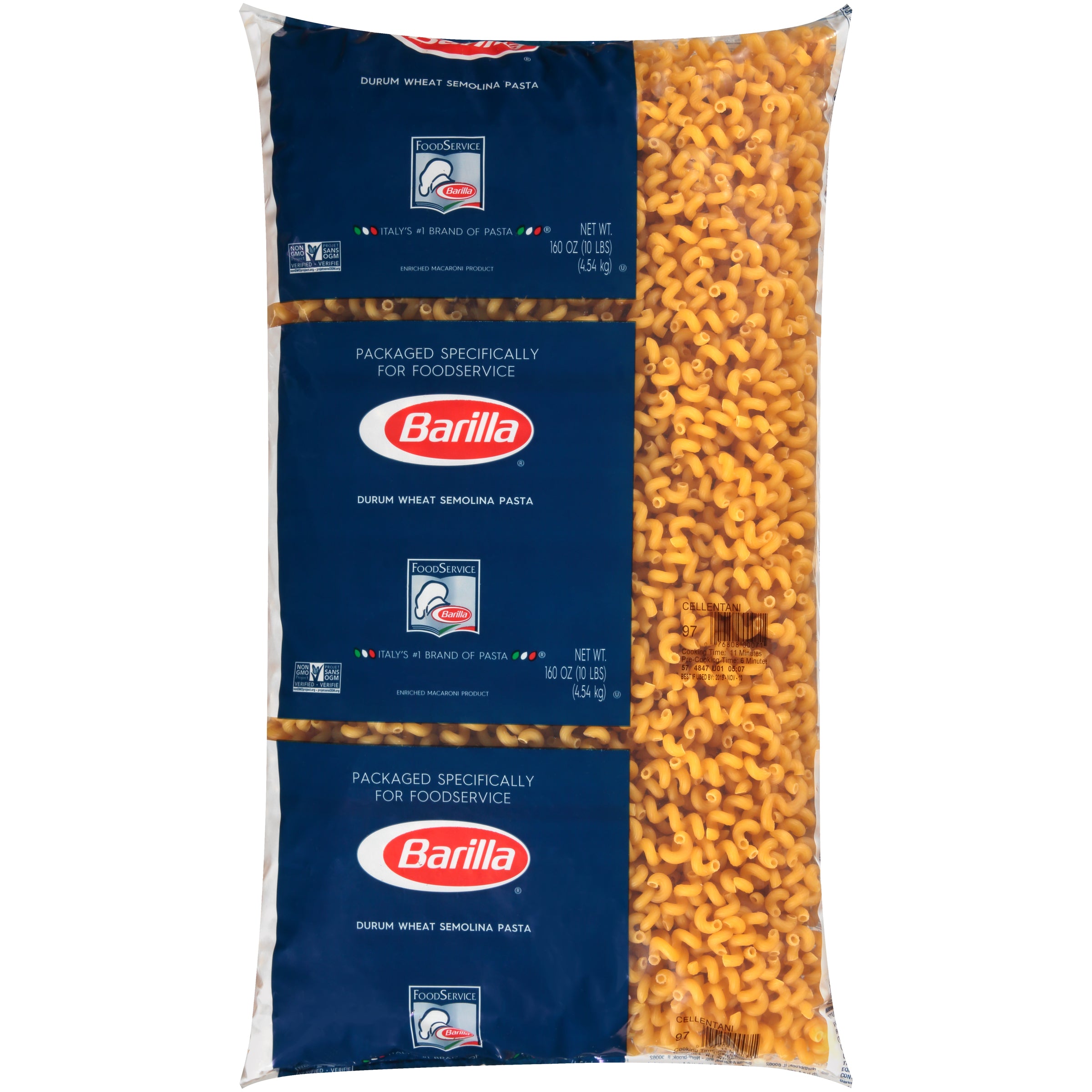 Cellentani Barilla USA 160 Ounce Size - 2 Per Case.