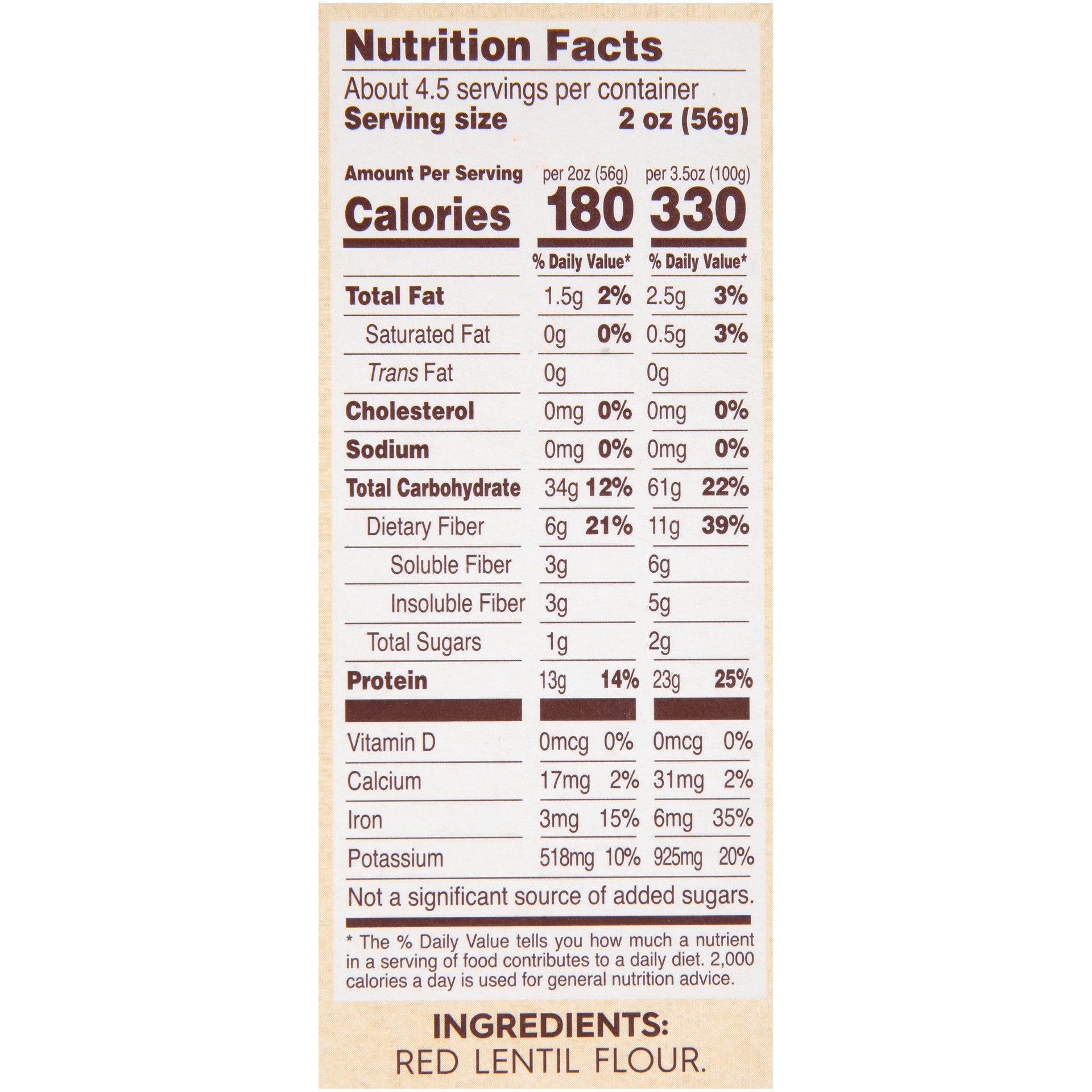 Legume Red Lentil Rotini OUsa 8.8 Ounce Size - 10 Per Case.