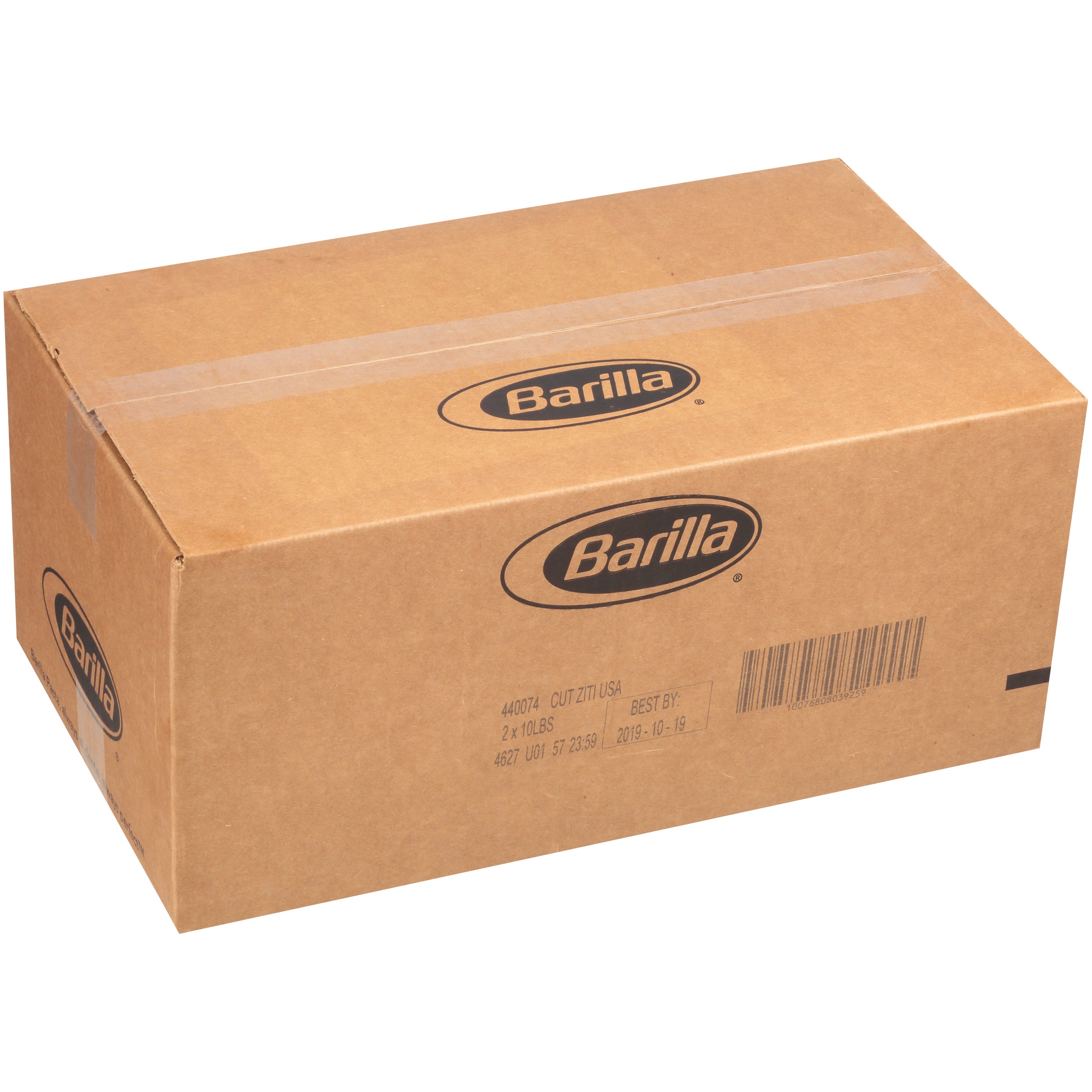 Barilla USA Non-Gmo Cut Ziti Pasta 160 Ounce Size - 2 Per Case.