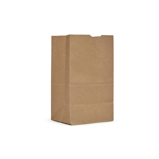 Ajm 25# Squat Narrow Base Kraft Bag, 500 Count Per Case