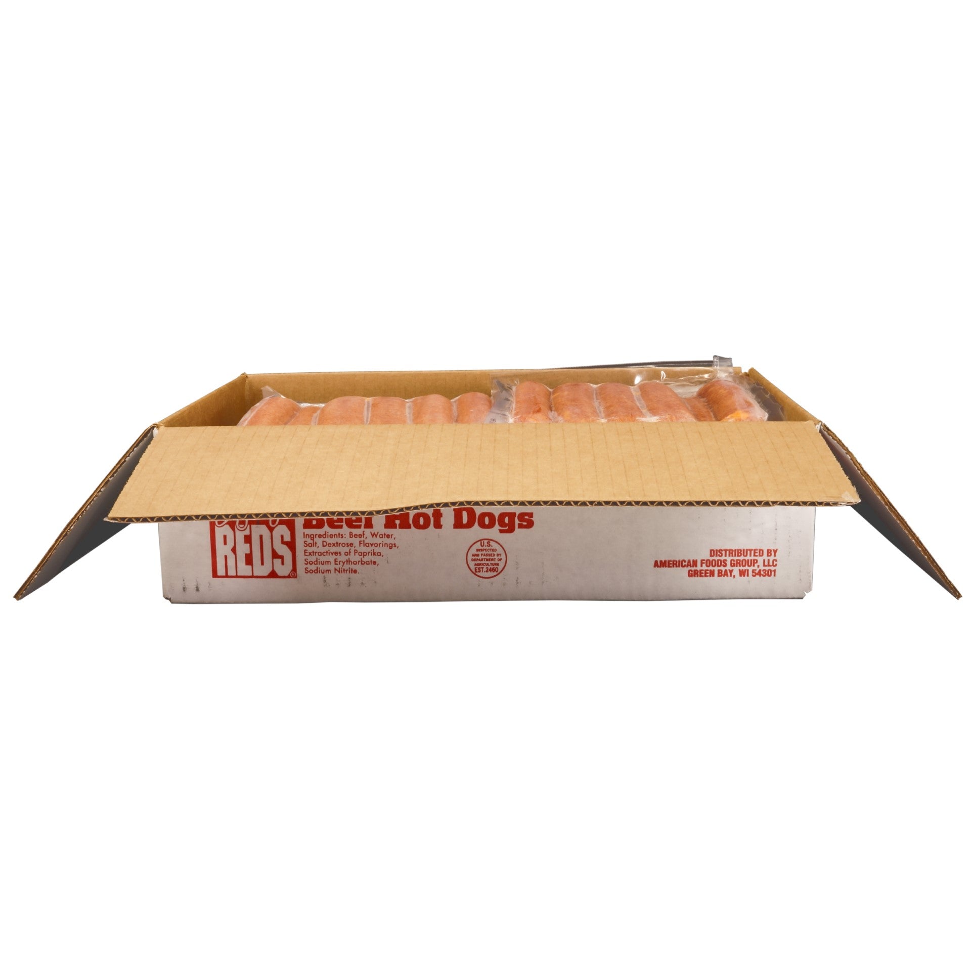 Big City Reds Fully Cooked Skinless Beefhot Dogs Packages 4 Ounce Size - 40 Per Case.