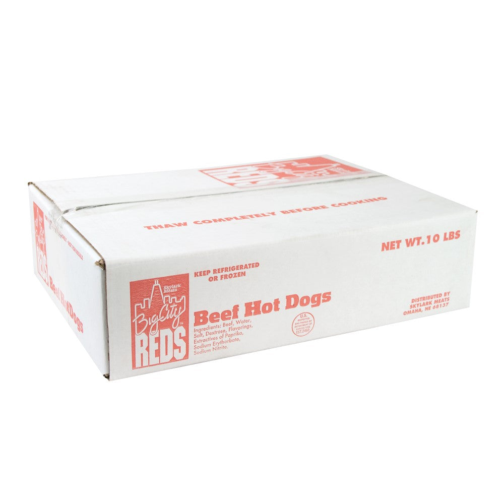 Big City Reds Fully Cooked Skinless Beefhot Dogs Packages 2.6 Ounce Size - 60 Per Case.