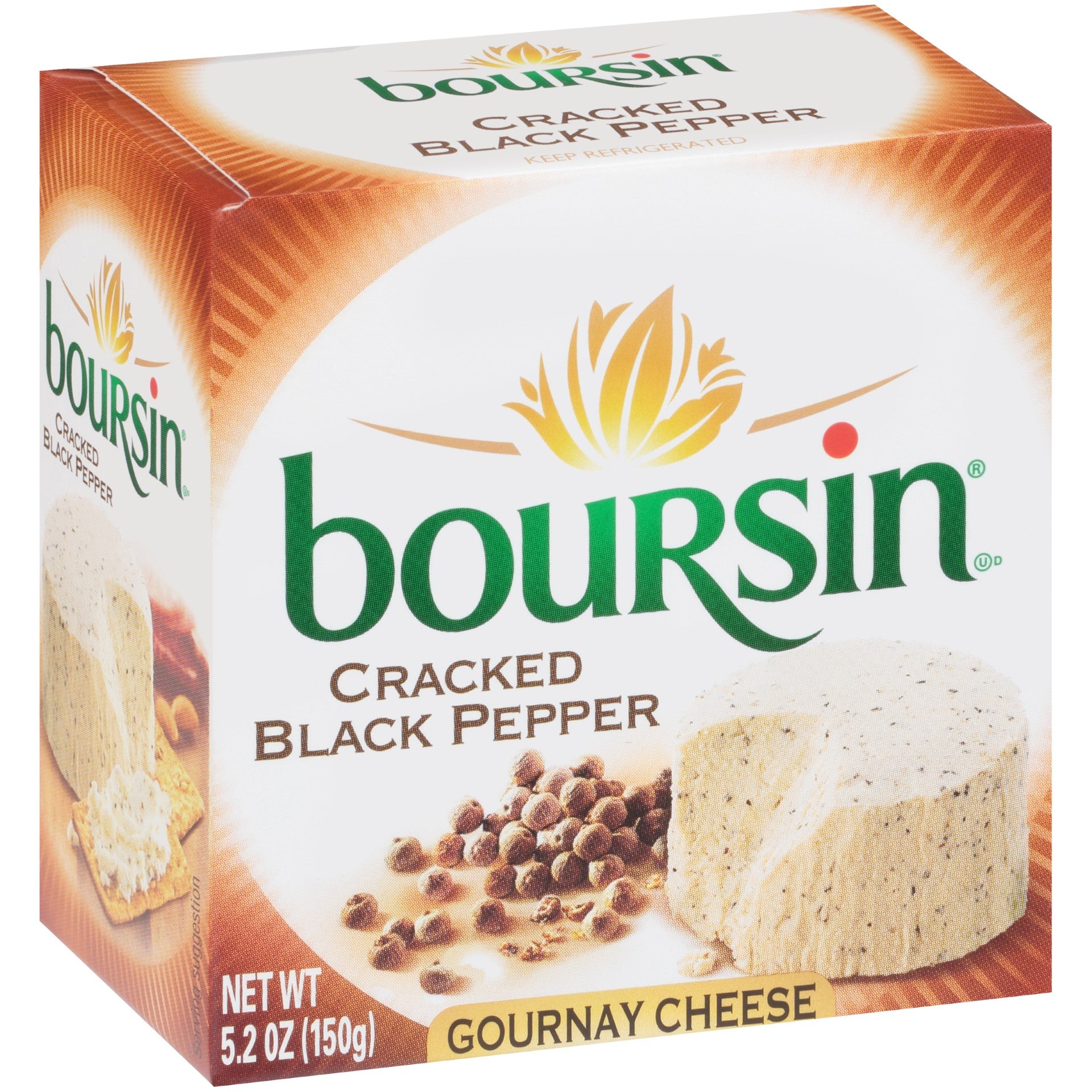Boursin Cheese Puck Pepper 5.2 Ounce Size - 6 Per Case.