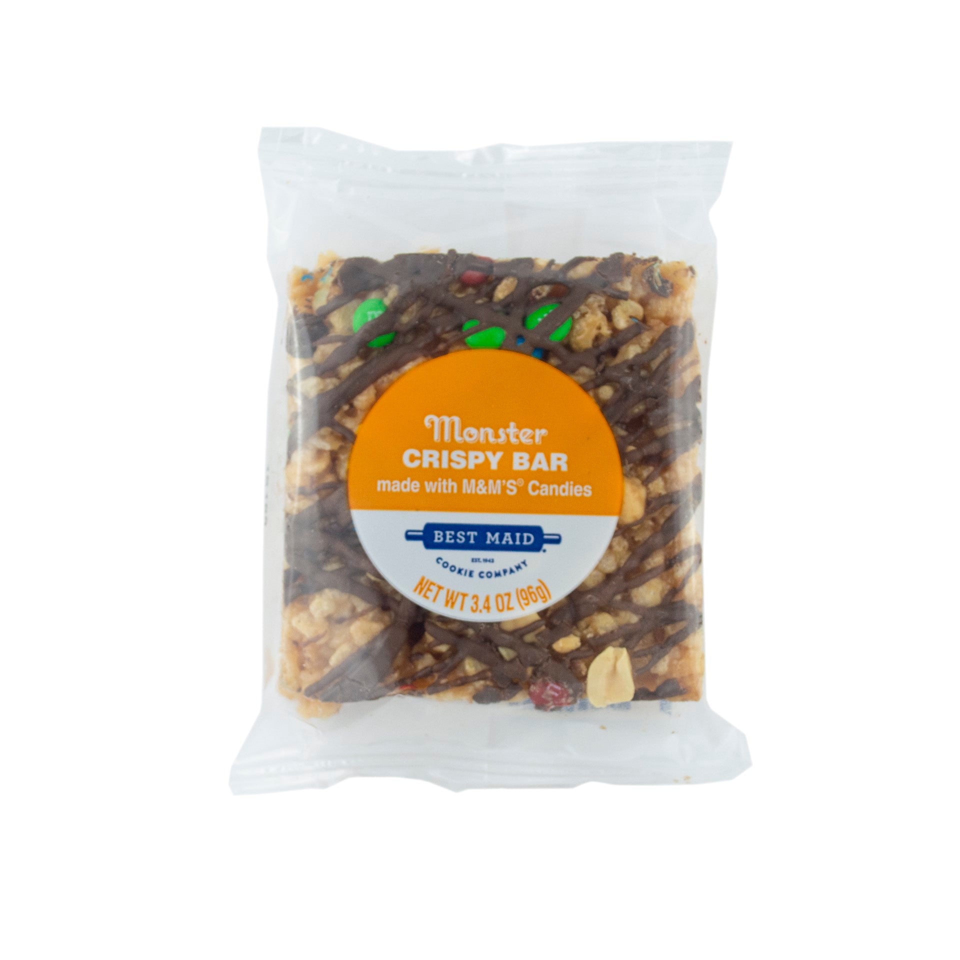 Bar Crispy Monster With M&m's Individually Wrapped 3.4 Ounce Size - 24 Per Case.