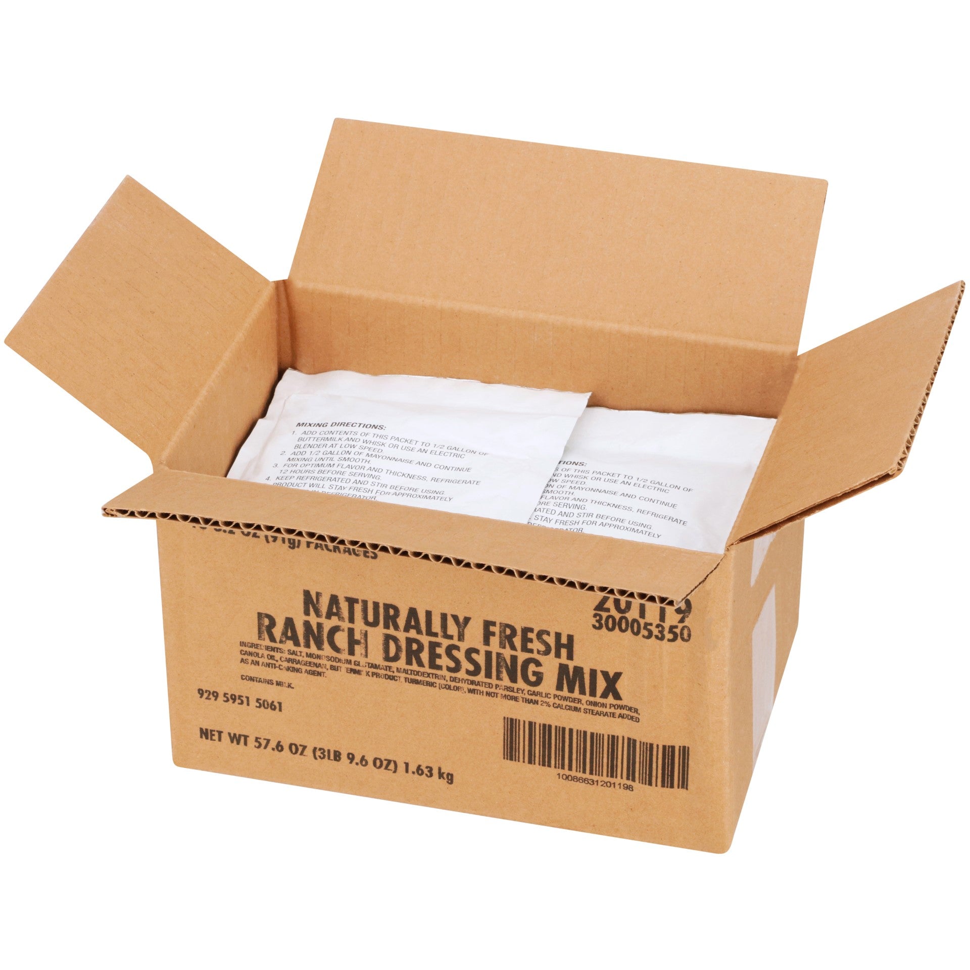 Naturally Fresh Ranch Dressing Mix 3.2 Ounce Size - 18 Per Case.