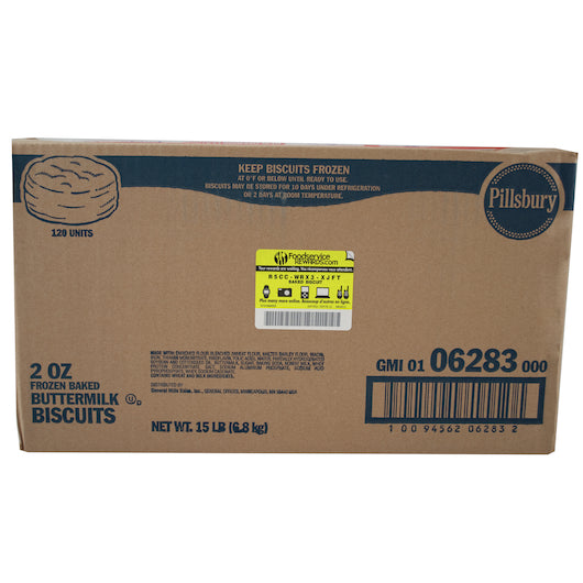 Pillsbury Baked Buttermilk Biscuit 2 Ounce Size - 5 Per Case.
