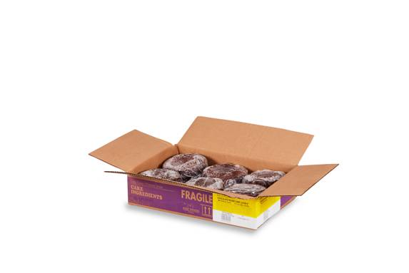Chocolate Wedding Cake Layer 6" 8 Ounce Size - 12 Per Case.
