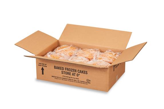 8" White Cake Layer 14 Ounce Size - 24 Per Case.