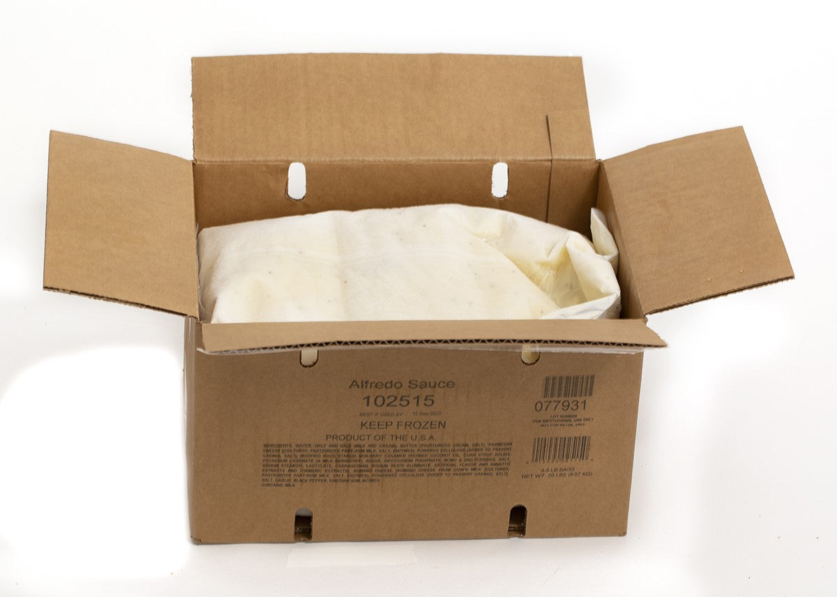 Taste Traditions Alfredo Sauce Keep Frozen And Product Of USA 5 Pound Each - 4 Per Case.