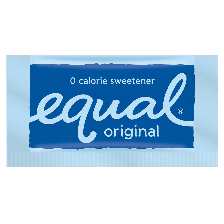Equal Single Serve Packets Blue Gram 0.08 Grams Each - 2000 Per Case.