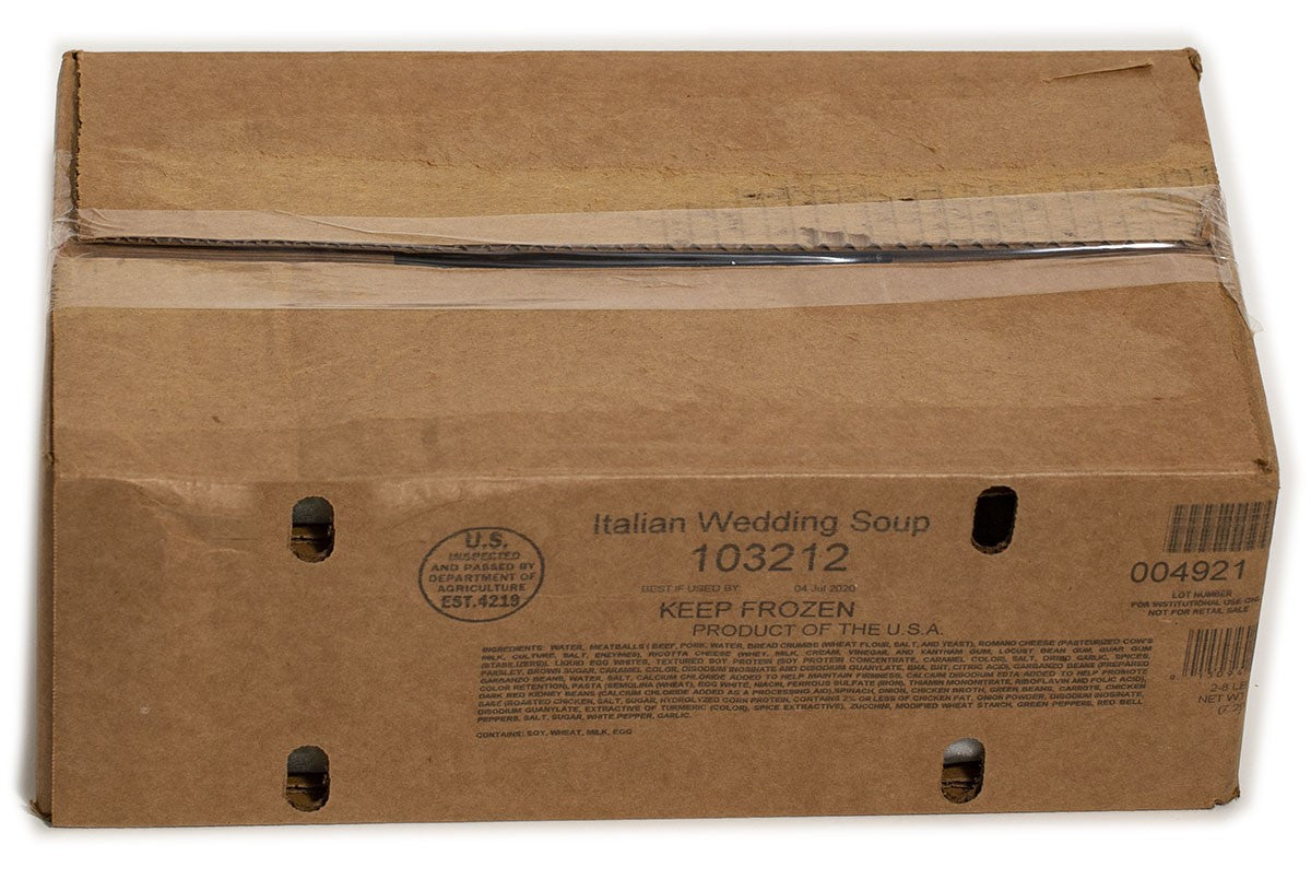 Taste Traditions Italian Wedding Soup Keep Frozen 8 Pound Each - 2 Per Case.