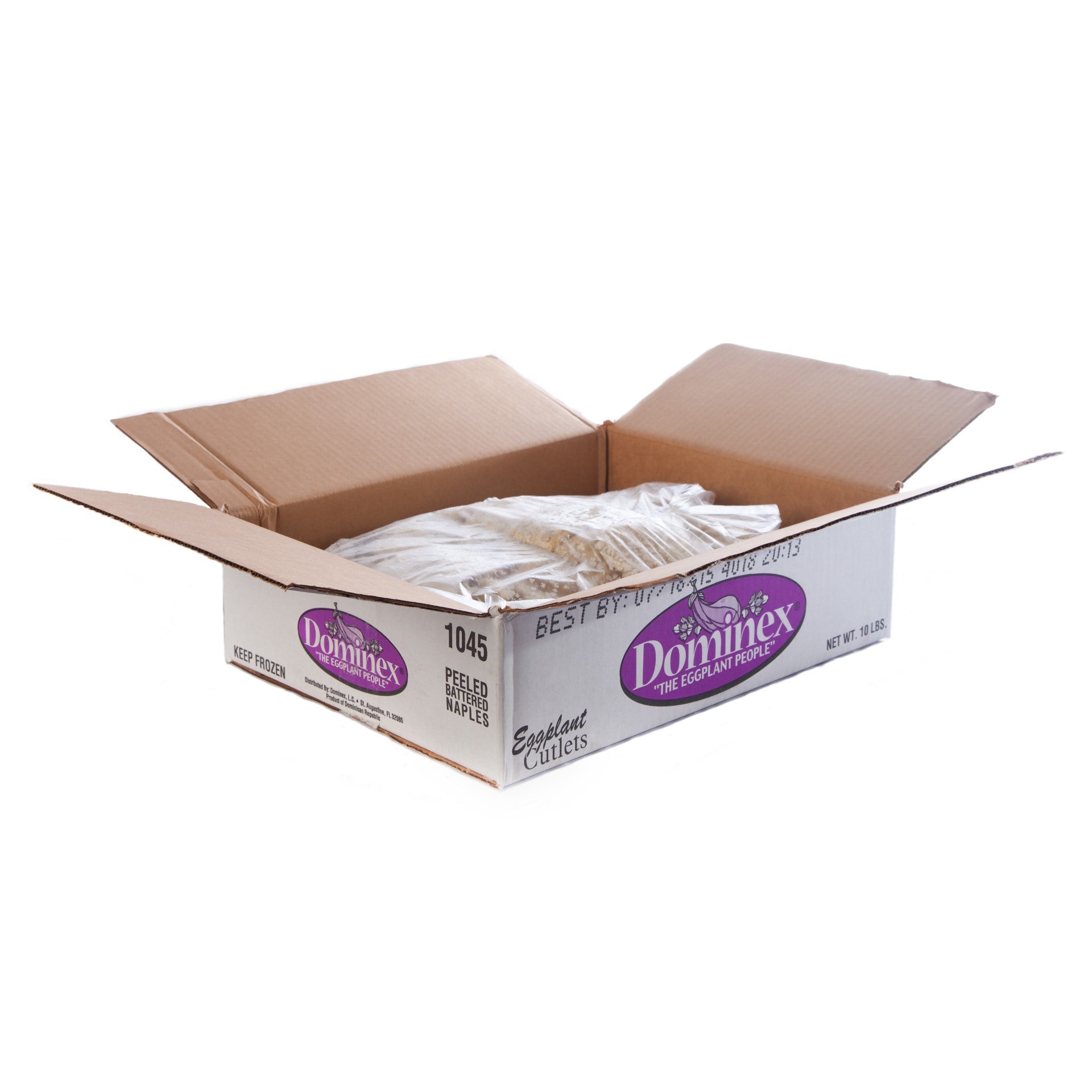 Peeled Battered Naples Style Eggplant Cutletsitem 10 Pound Each - 1 Per Case.