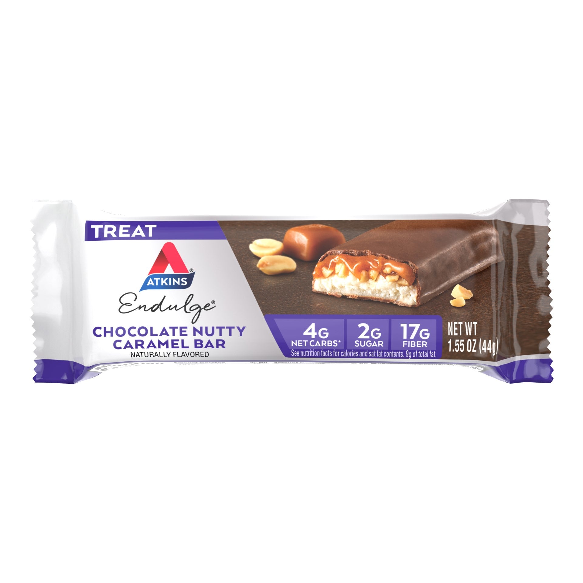 Atkins Chocolate Nutty Caramel 1.55 Ounce Size - 144 Per Case.