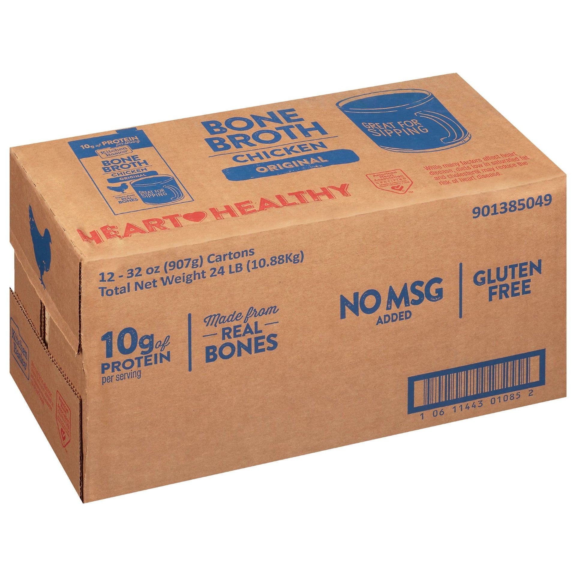 Kitchen Basics Original Chicken Bone Broth 32 Ounce Size - 12 Per Case.
