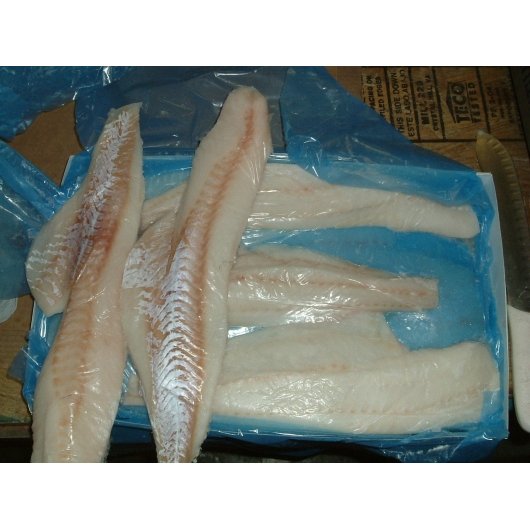 Frozen Seafood Commodity Alaskan Cod Once Frozen Shatter Pack Fillets 16/32 Oz, 15 Pound Each - 3 Per Case.