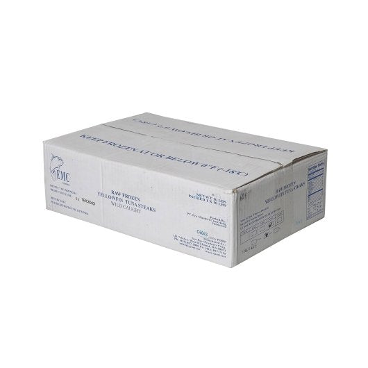 Frozen Seafood Commodity Boneless Skinless Ahi Tuna Steak, 8 Ounce Size, 10 Pounds - 1 Per Case.