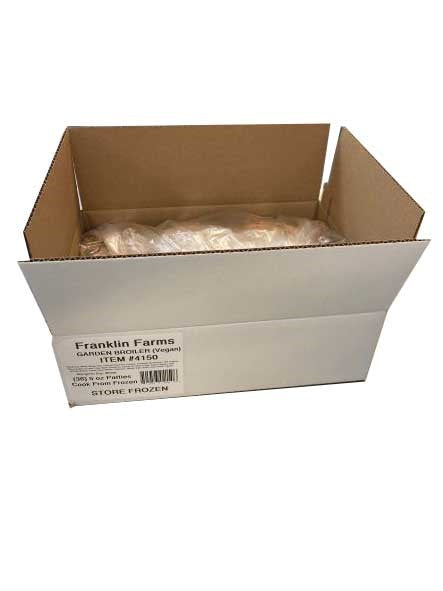 Franklin Farms Garden Broiler Veggie Burger 36 Count Packs - 1 Per Case.