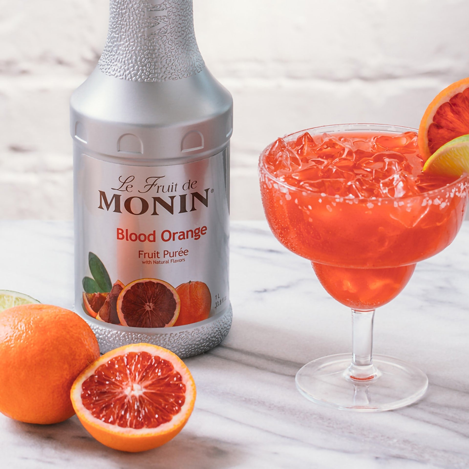 Monin Blood Orange Puree 1 Liter - 4 Per Case.