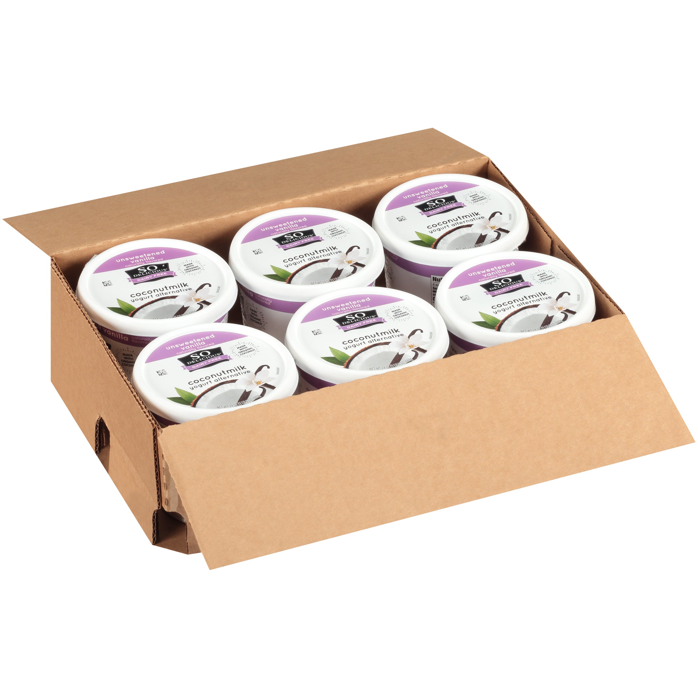So Delicious Cultured Coconut Unsweetened Vanilla Mwo 24 Ounce Size - 6 Per Case.