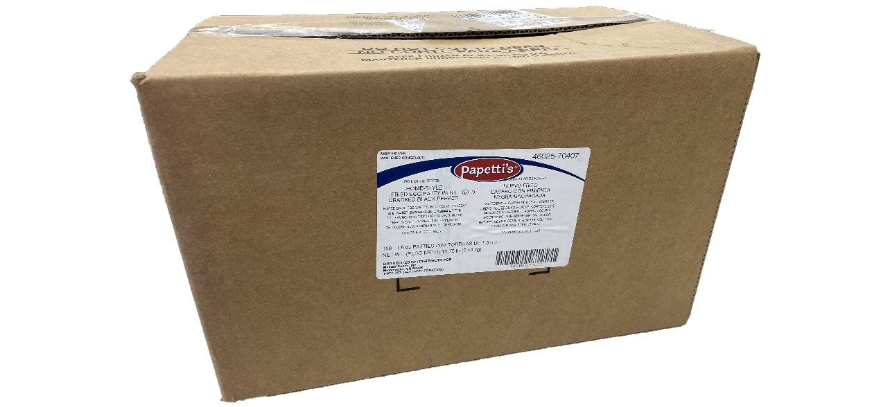 Papetti's® Home Style Fried Egg With Cracked Black Pepper 1.5 Ounce Size - 168 Per Case.