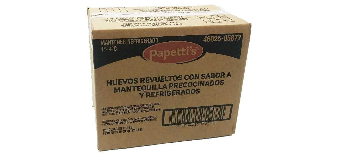 Papetti's Scrambled Egg With Butter 1.85 Pound Each - 12 Per Case.