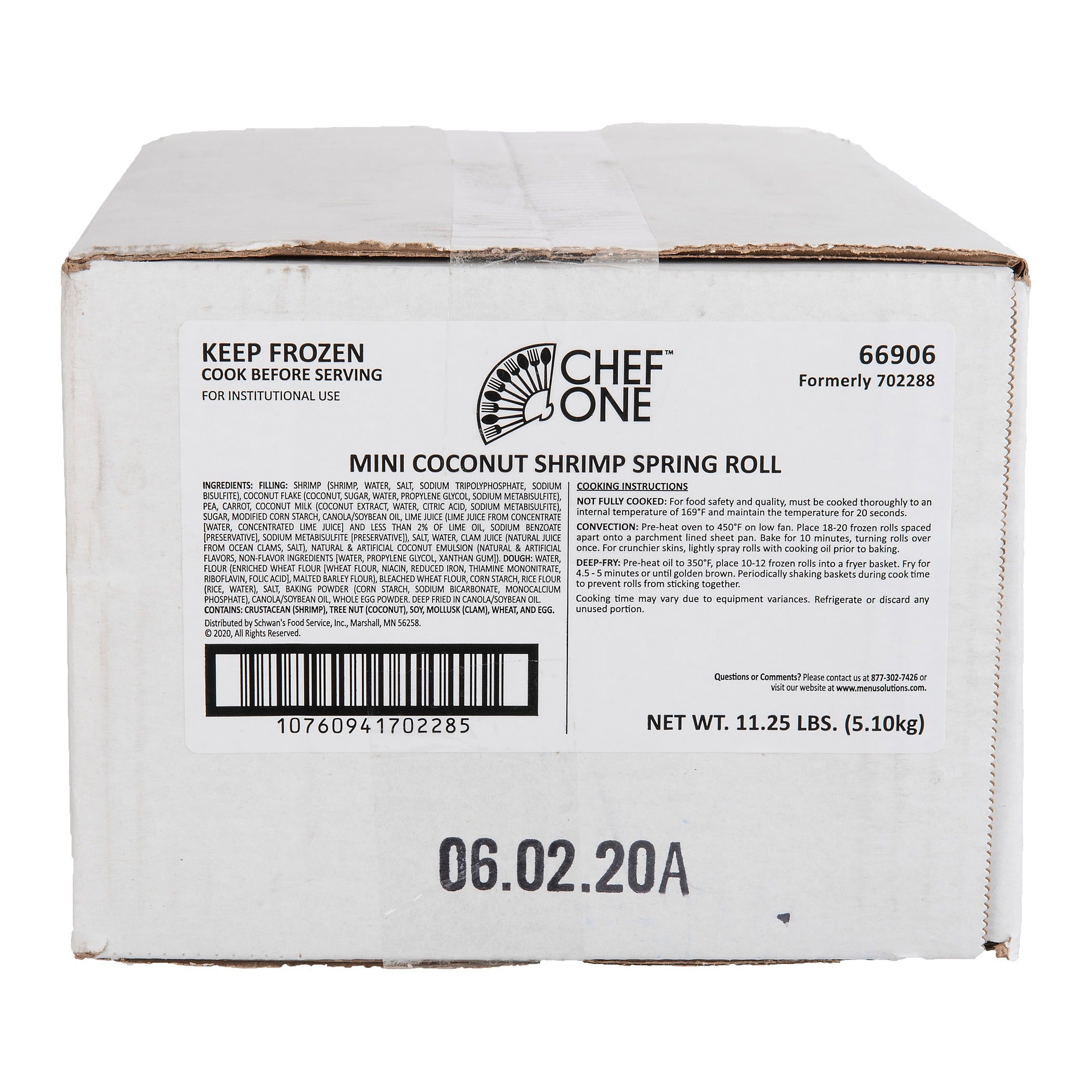 Sfs Chef One Mini Coco Shr Sprl Lbs200 Each - 1 Per Case.