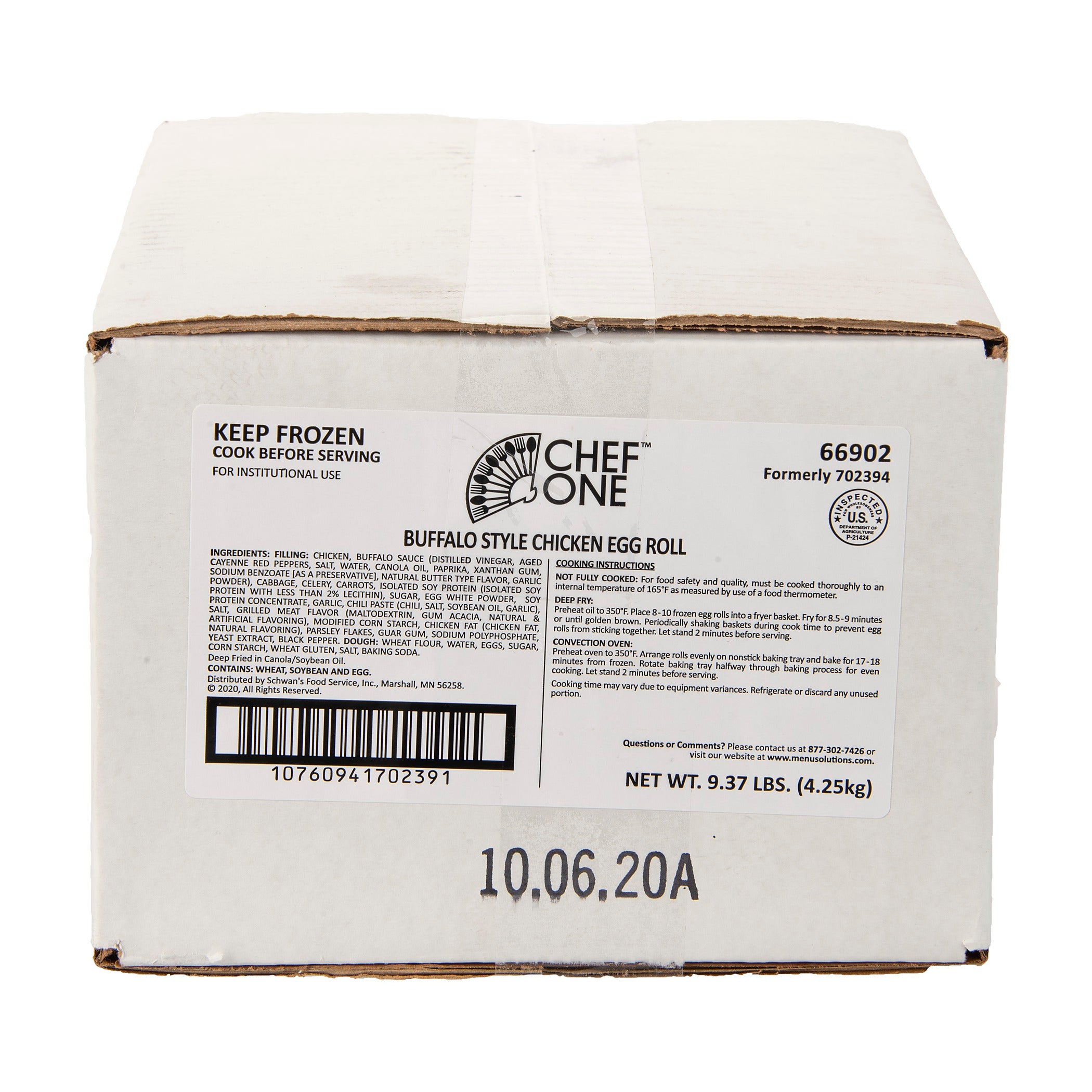Sfs Chef One Buffalo Chicken Egg Roll Lbs50 Each - 1 Per Case.