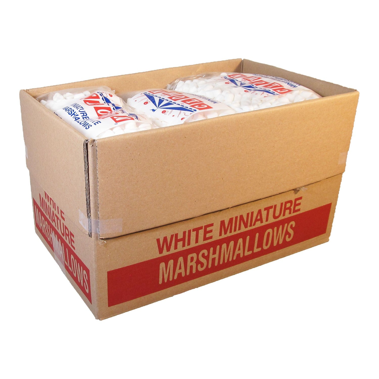 Clown Miniature White Marshmallows No Artificial Colors 1 Pound Each - 12 Per Case.