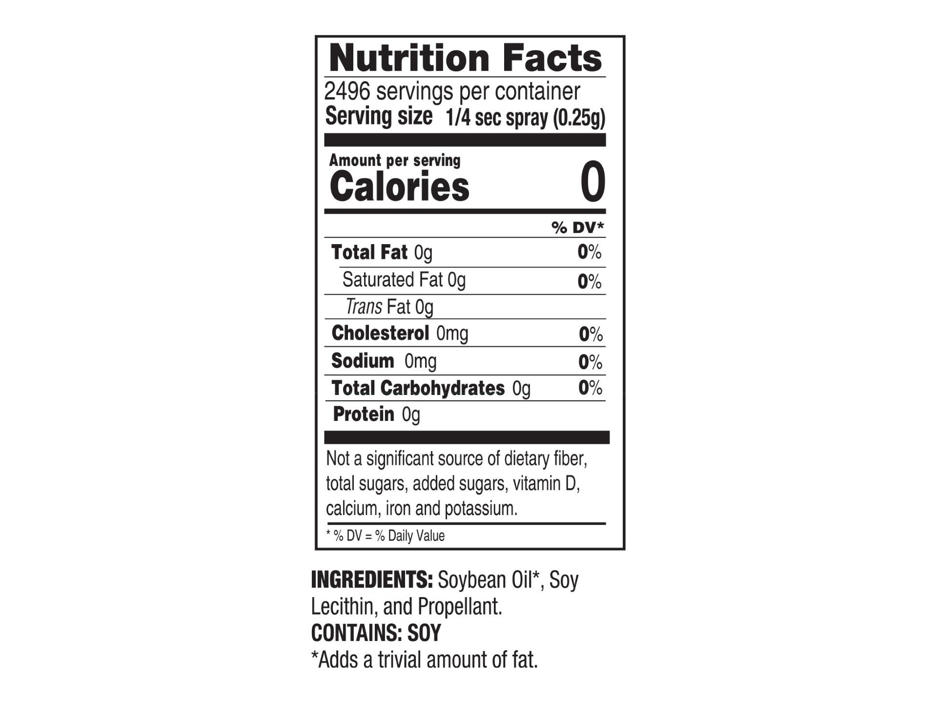 All Purpose Pan Spray 22 Ounce Size - 6 Per Case.