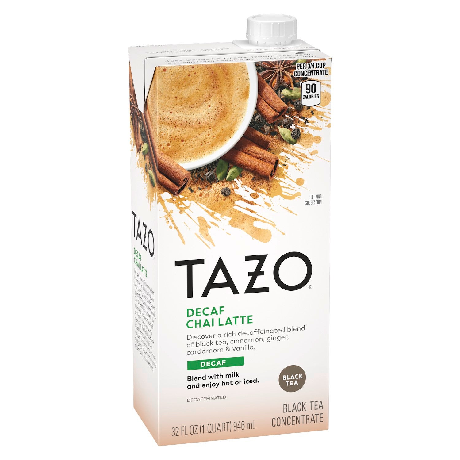 Tazo Chai Tea Decaffeinated Concentrate, 32 Ounces- 6 Per Case.