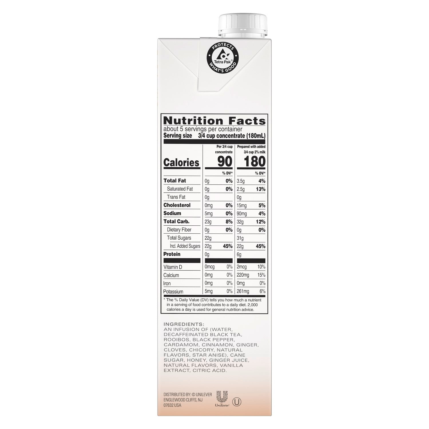 Tazo Chai Tea Decaffeinated Concentrate, 32 Ounces- 6 Per Case.