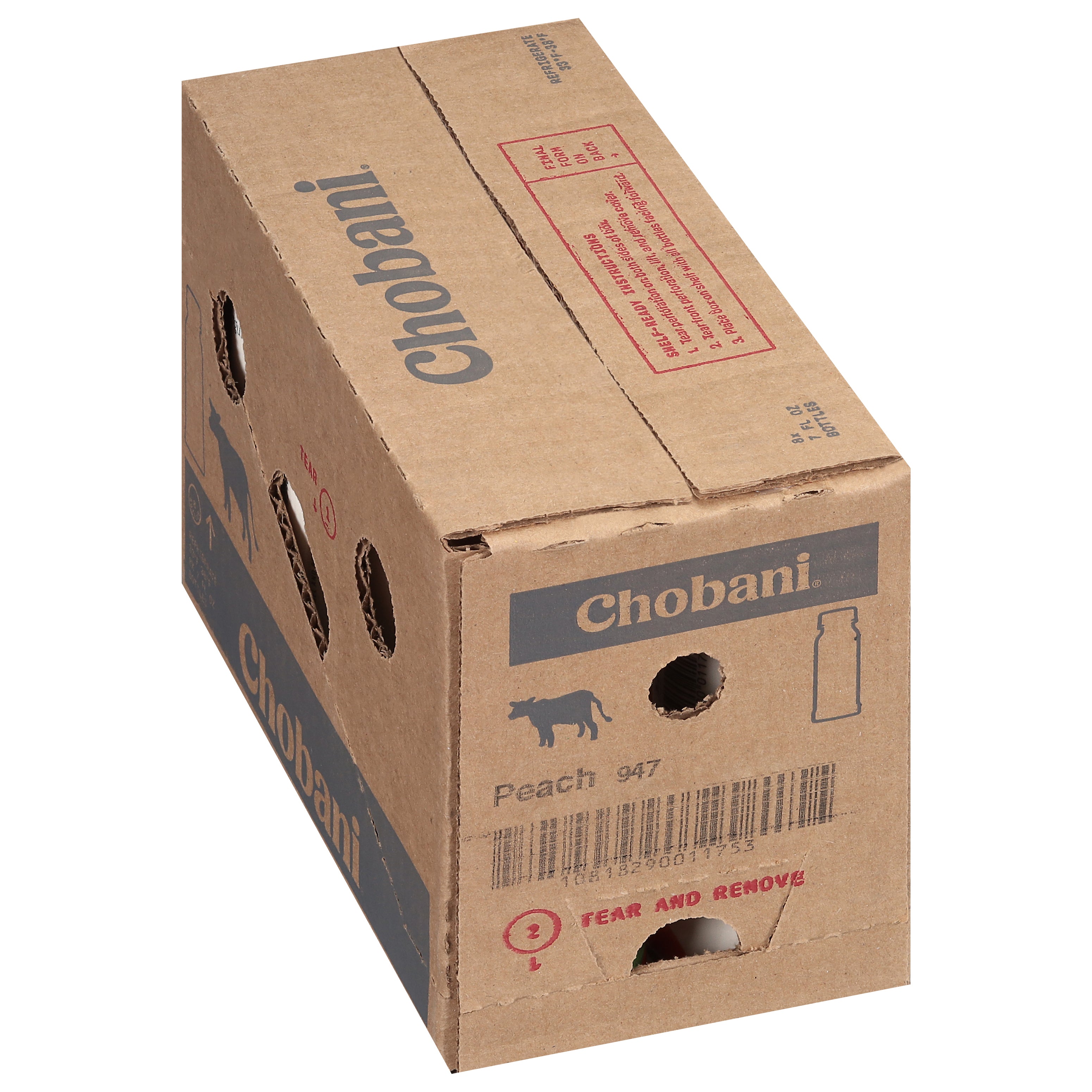 Chobani Yogurt Peach Drinkable 7 Fluid Ounce - 8 Per Case.