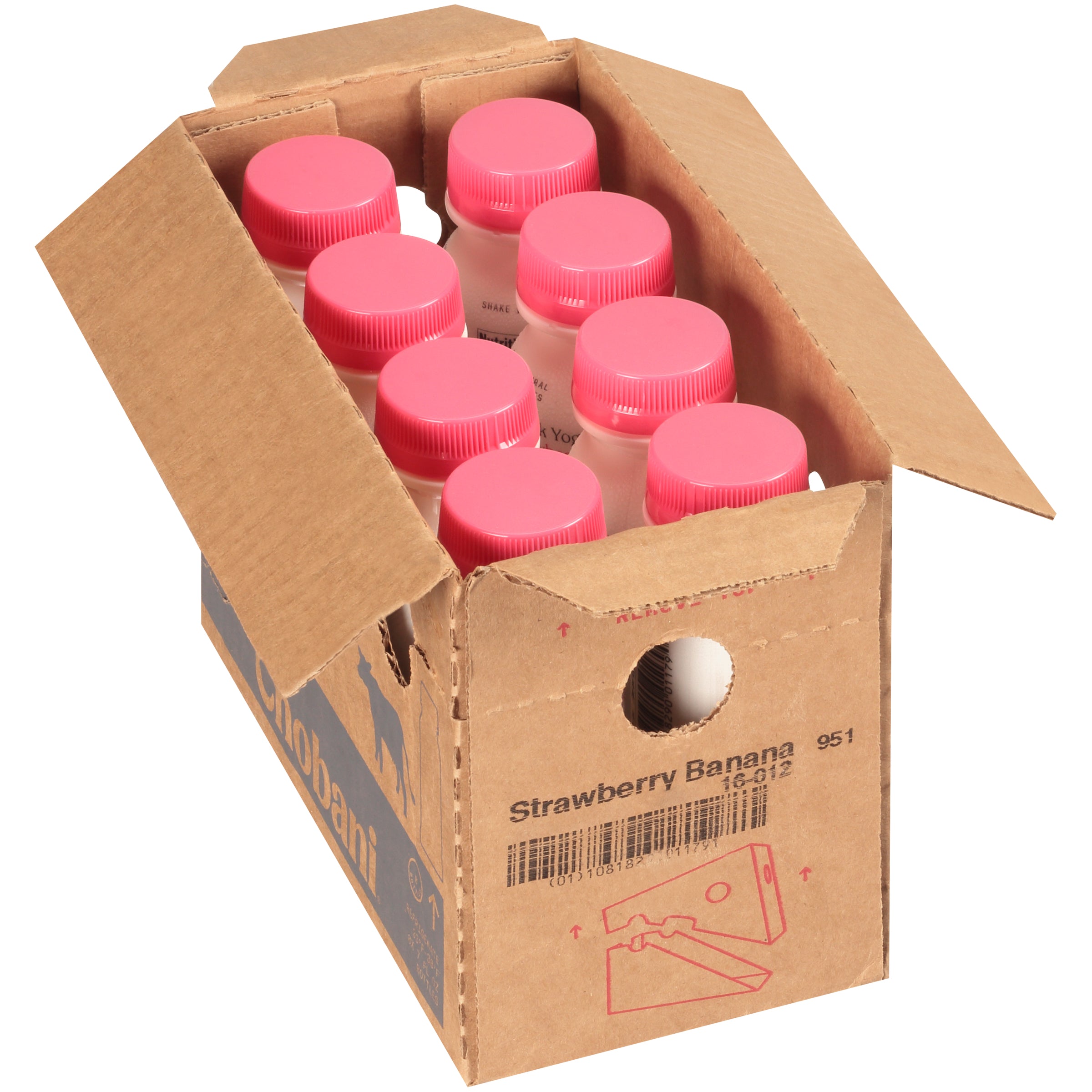 Chobani® Low Fat Greek Yogurt Strawberry Banana Drink 7 Fluid Ounce - 8 Per Case.