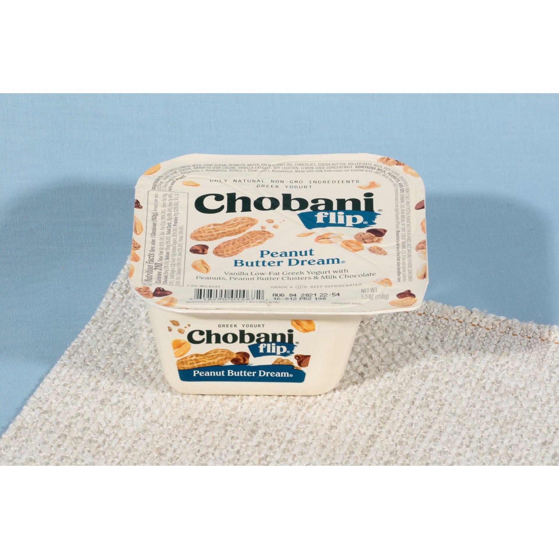 Chobani® Flip® Low Fat Greek Yogurt Peanut Butter Dream® 4.5 Ounce Size - 12 Per Case.