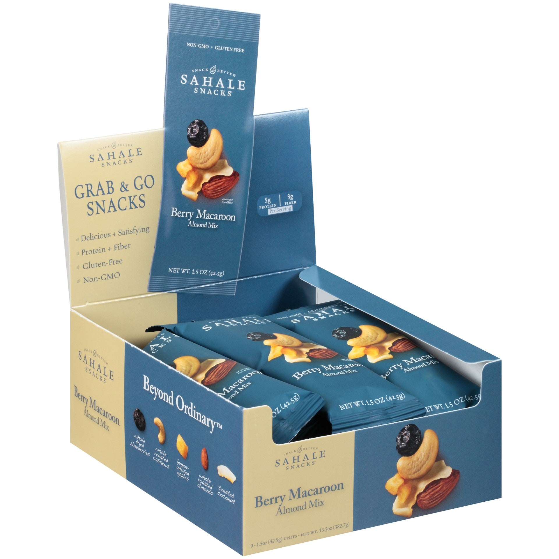 Sahale Berry Macaroon Almond Caddy Pack 1.5 Ounce Size - 108 Per Case.