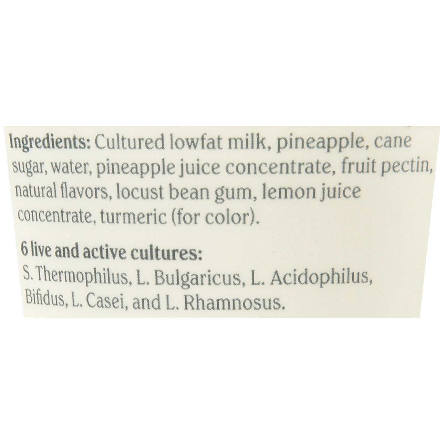 Chobani® Low Fat Greek Yogurt Pineapple Onthe Bottom 5.3 Ounce Size - 12 Per Case.