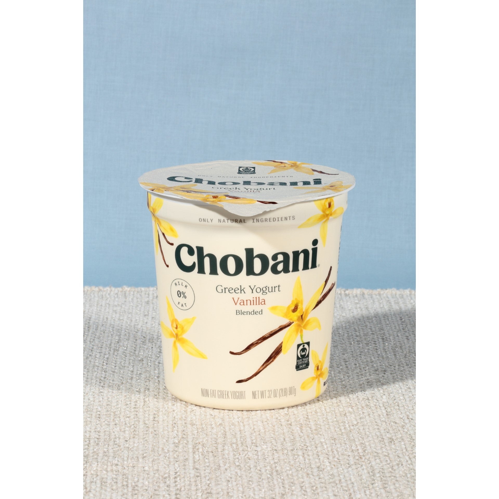 Chobani® Vanilla Non Fat Greek Yogurt 32 Ounce Size - 6 Per Case.