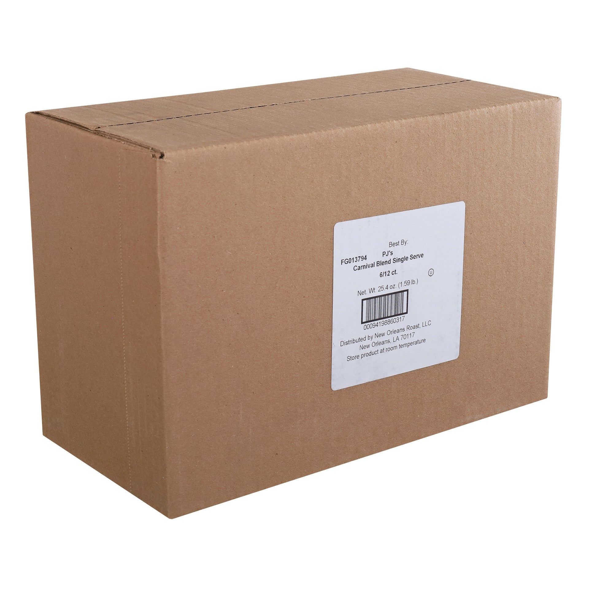 Pj's Coffee Of New Orleans Medium Roast Carnival Blend Single Serve Pod, 12 Each, 6 Per Case