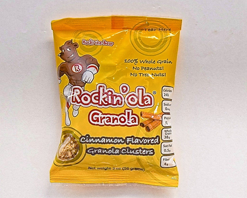 Rockin'ola Cinnamon Granola 56 Grams Each - 125 Per Case.