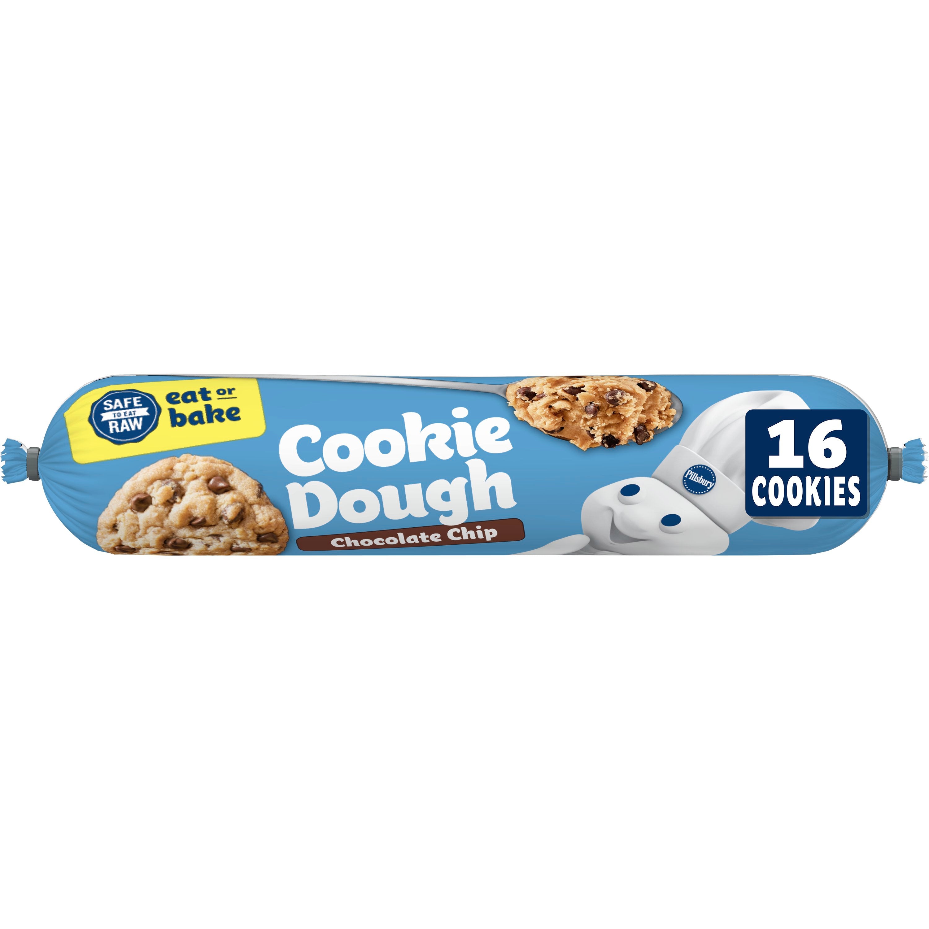 Pillsbury Chocolate Chip Cookie Dough 16.5 Ounce Size - 12 Per Case.