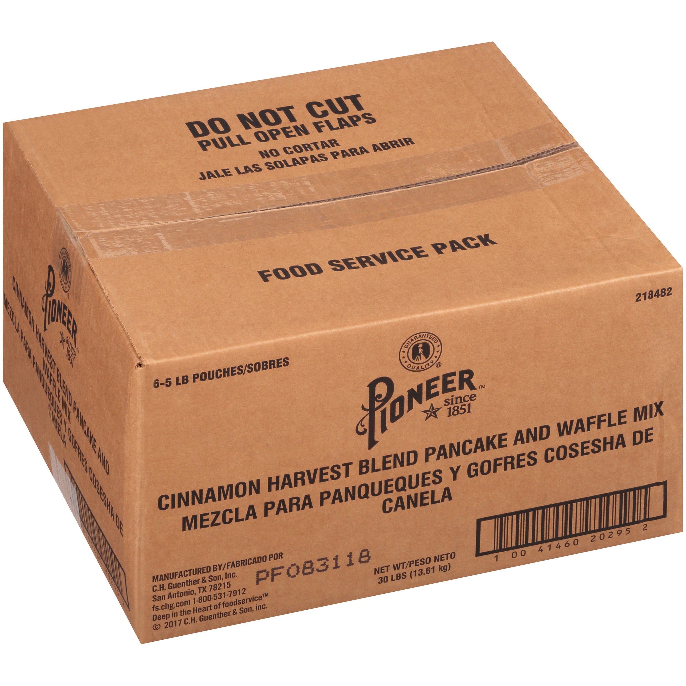 Pioneer Cinnamon Harvest Blend Pancake & Waffle Mix 5 Pound Each - 6 Per Case.