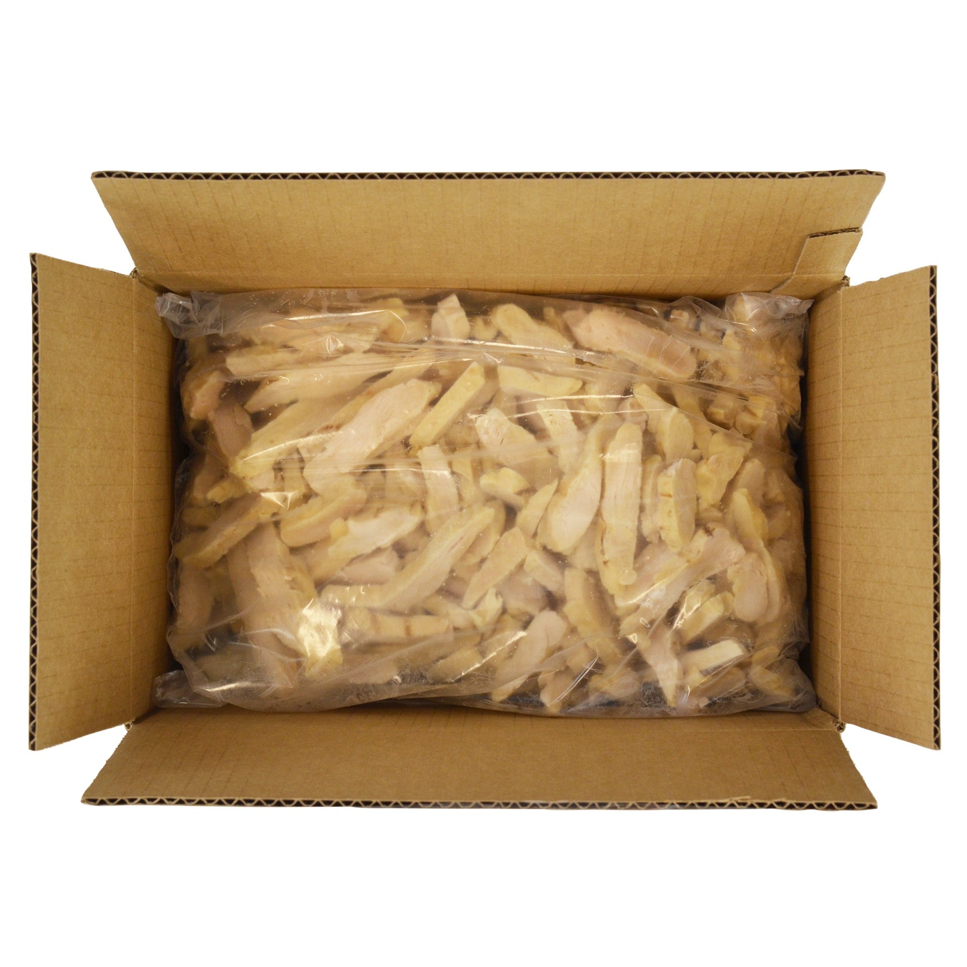 Chicken Fully Cooked Chik'n'zips® Savory Grilled Breast Fillet Strips No Gluten Added 5 Pound Each - 4 Per Case.