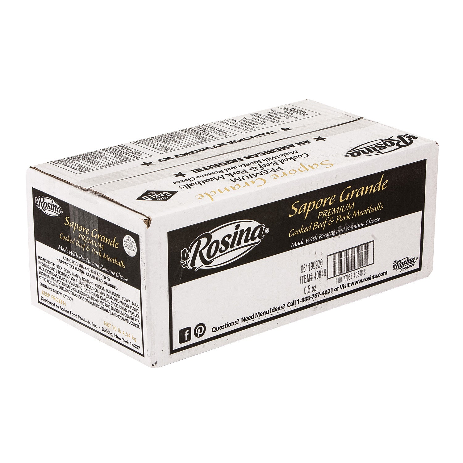 Premium Beef & Pork Meatballs 5 Pound Each - 2 Per Case.